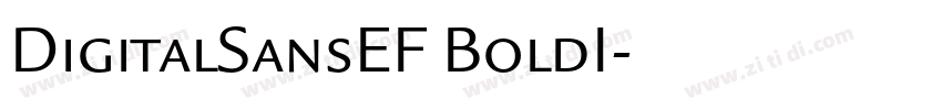 DigitalSansEF BoldI字体转换
